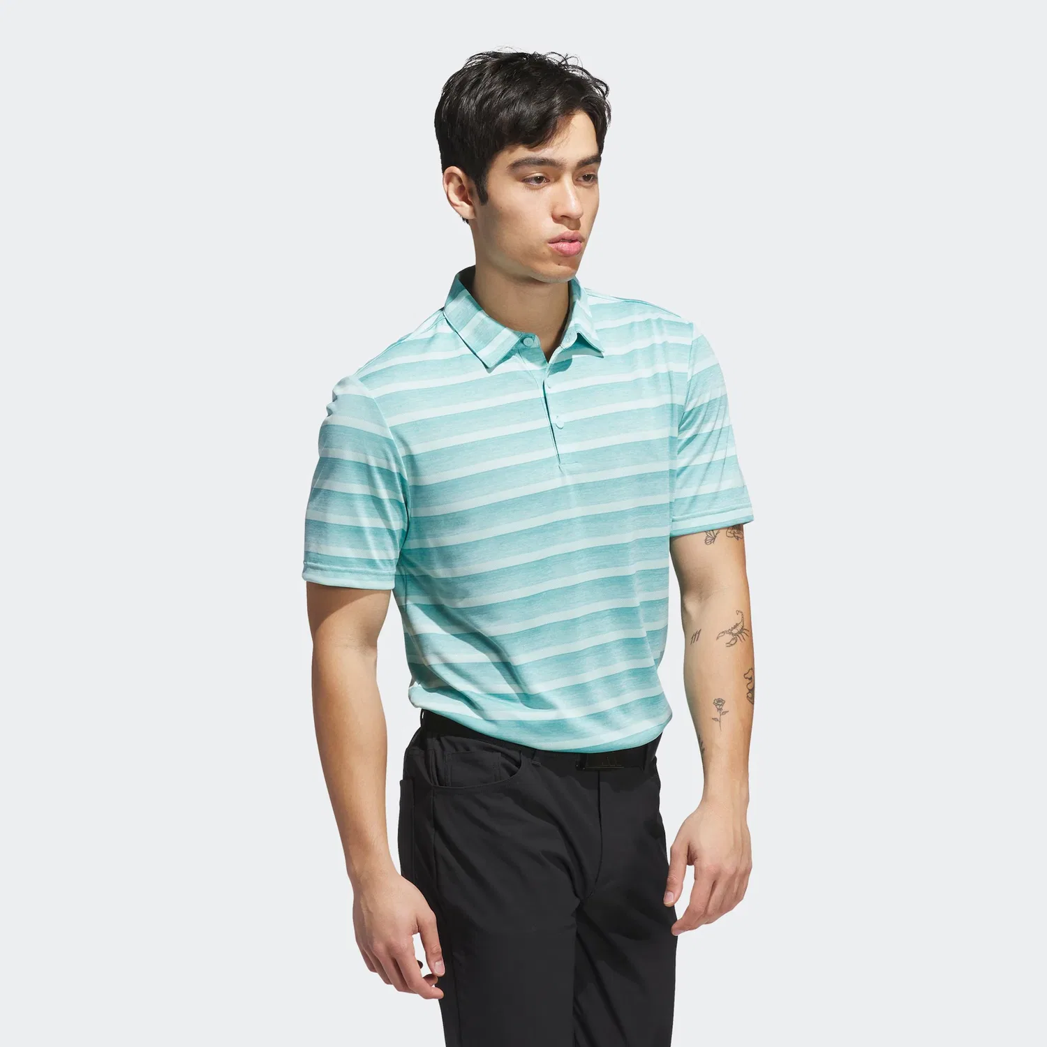 Мужское поло с принтом Allover Adidas Performance, Mint Ton / Semi Flash Aqua