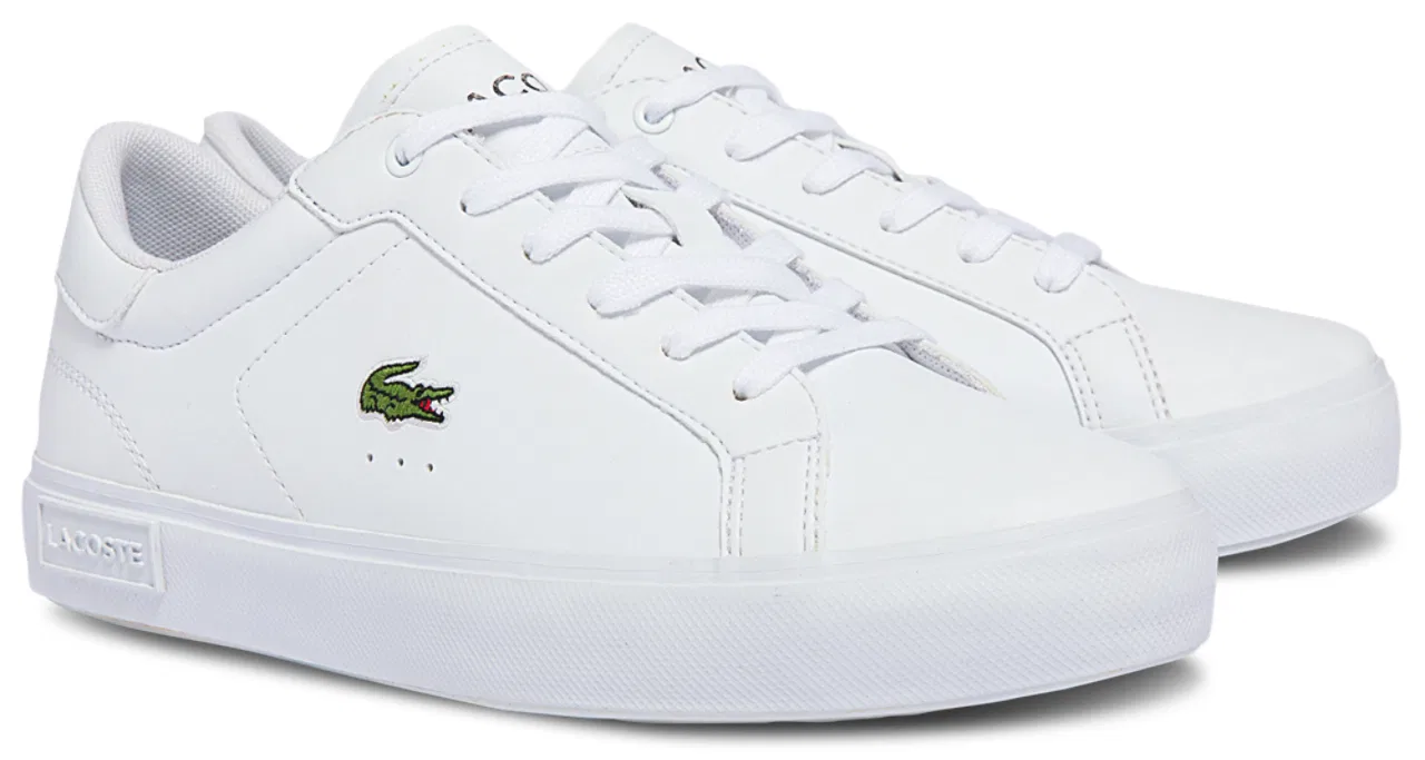 Кеды для мальчиков POWERCOURT 0721 Lacoste, цвет Natural/White — фото 2
