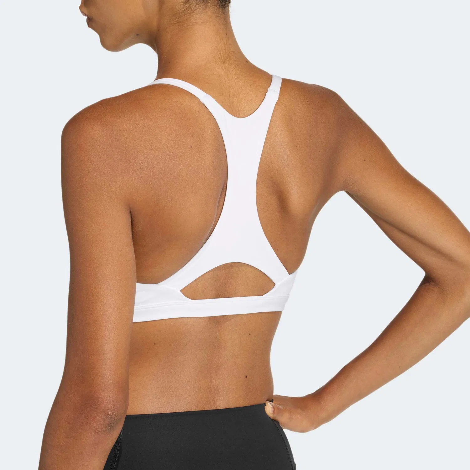 Женский спортивный бюстгальтер для легких тренировок Optime Essentials Adidas Performance, White — фото 3