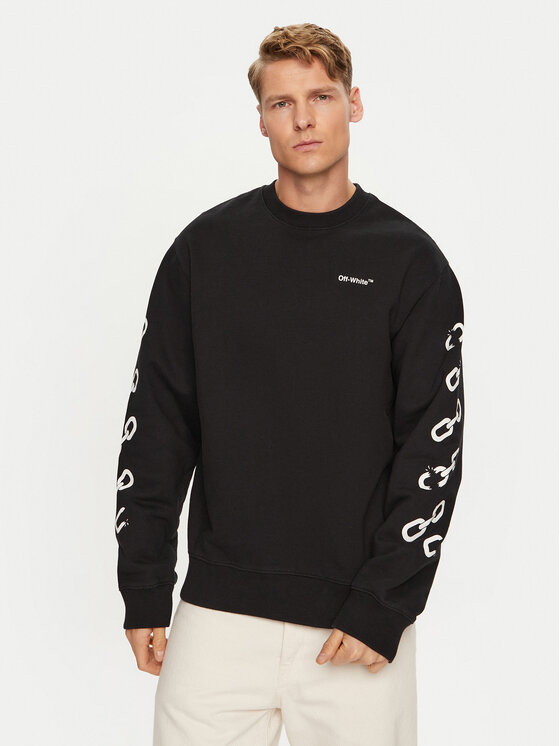 

Толстовка обычного кроя OMBA057F22FLE0071001 Off-White, черный