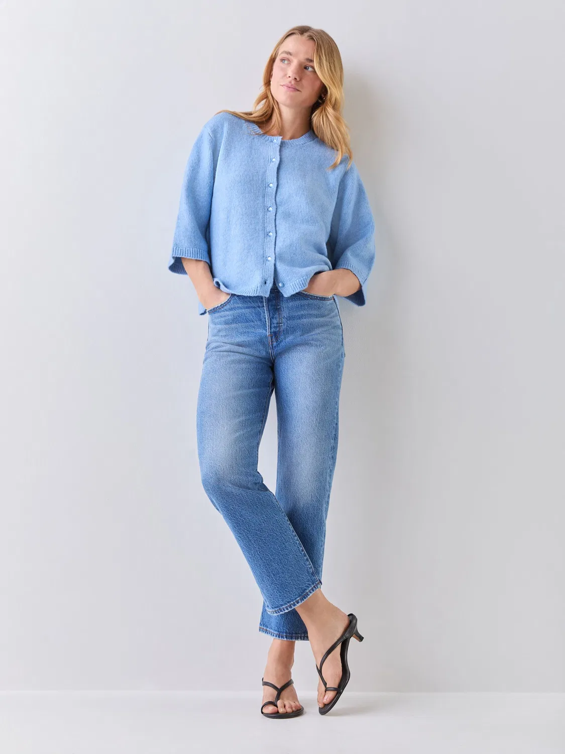 Джинсы прямые Wedgie High Waisted Levi's, Mid Blue Denim