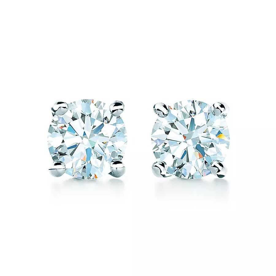 

Серьги Tiffany & Co. Solitaire Diamond Stud, платина/бриллиант