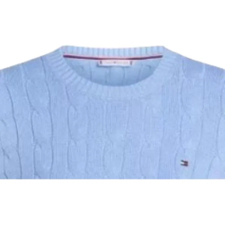 Женский свитер с круглым вырезом Tommy Hilfiger, Light Blue — фото 2