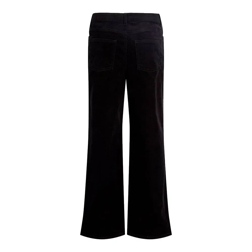 Детские брюки для девочек широкие Jack & jones Zoe Gelly Wide Leg JJXX, Black — фото 2