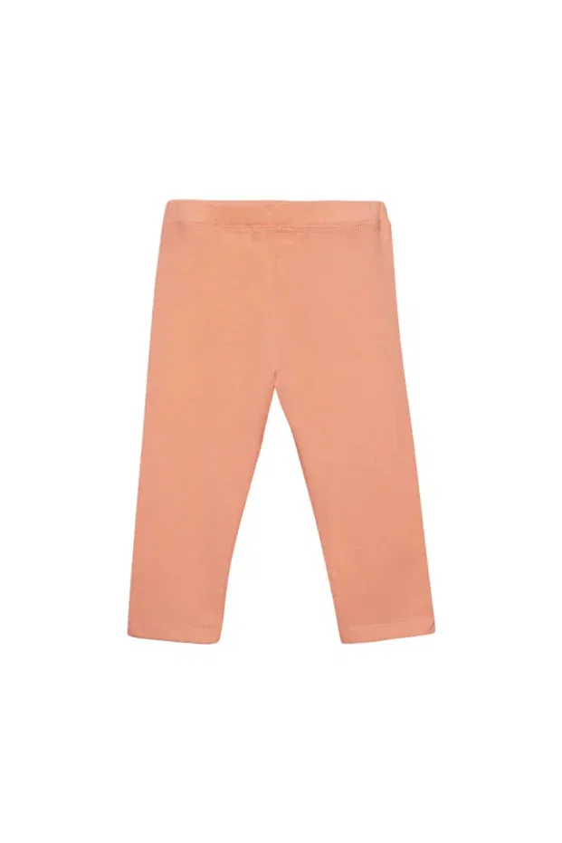 Детские леггинсы для девочек хлопковые Kayısı Basic Lovetti, Apricot — фото 3
