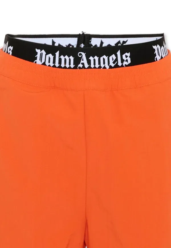 Шорты для плавания Elastic band logo short beachwear boy Palm Angels, Orange, оранжевый — фото 3