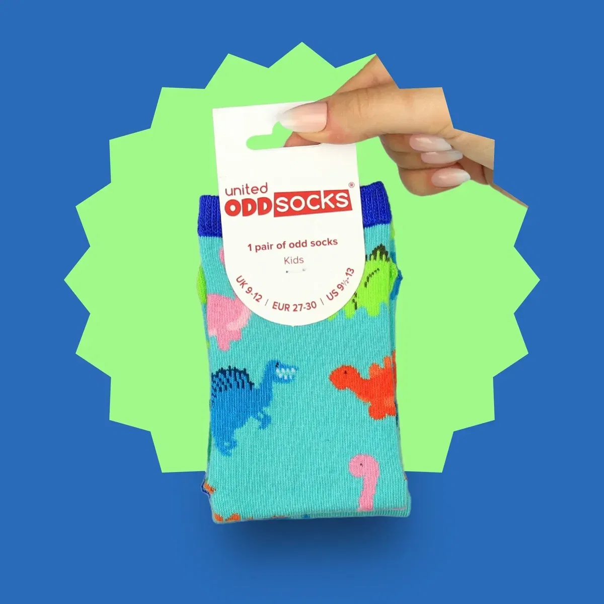 Детские носки с принтом динозавров United Oddsocks, Multi — фото 2