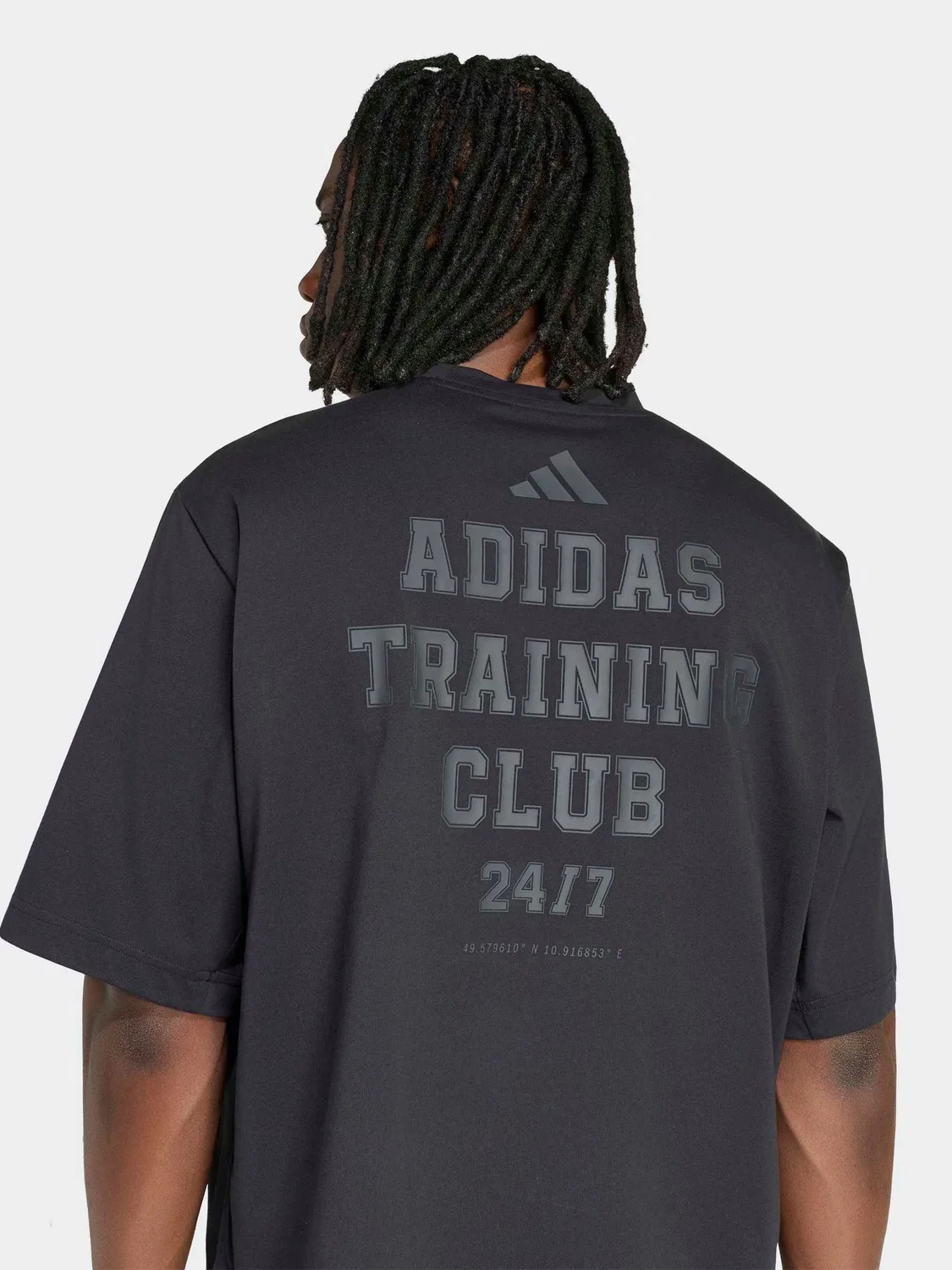 Футболка с принтом PrimeLift, короткая adidas, черный — фото 3