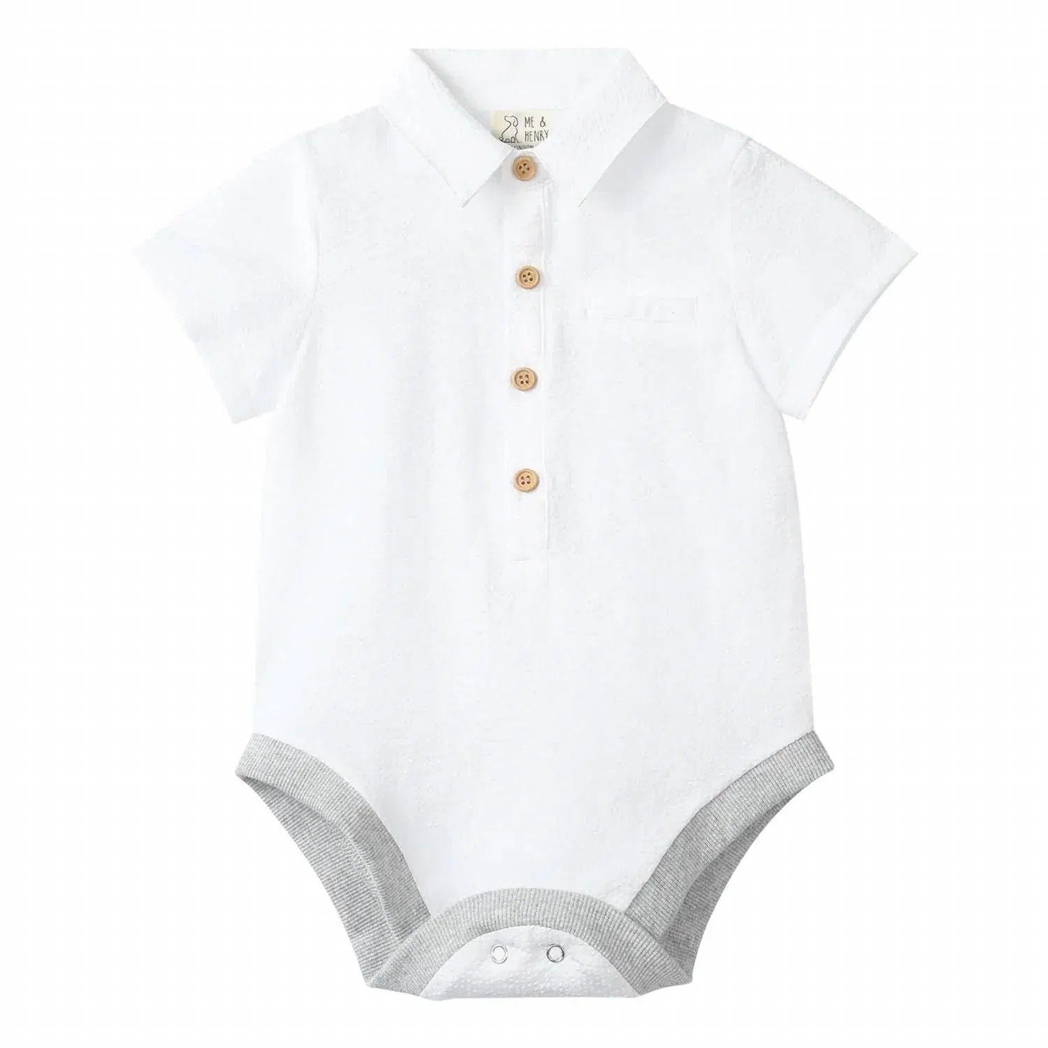 Детский боди-комбинезон для мальчиков Helford Woven ME & HENRY, White