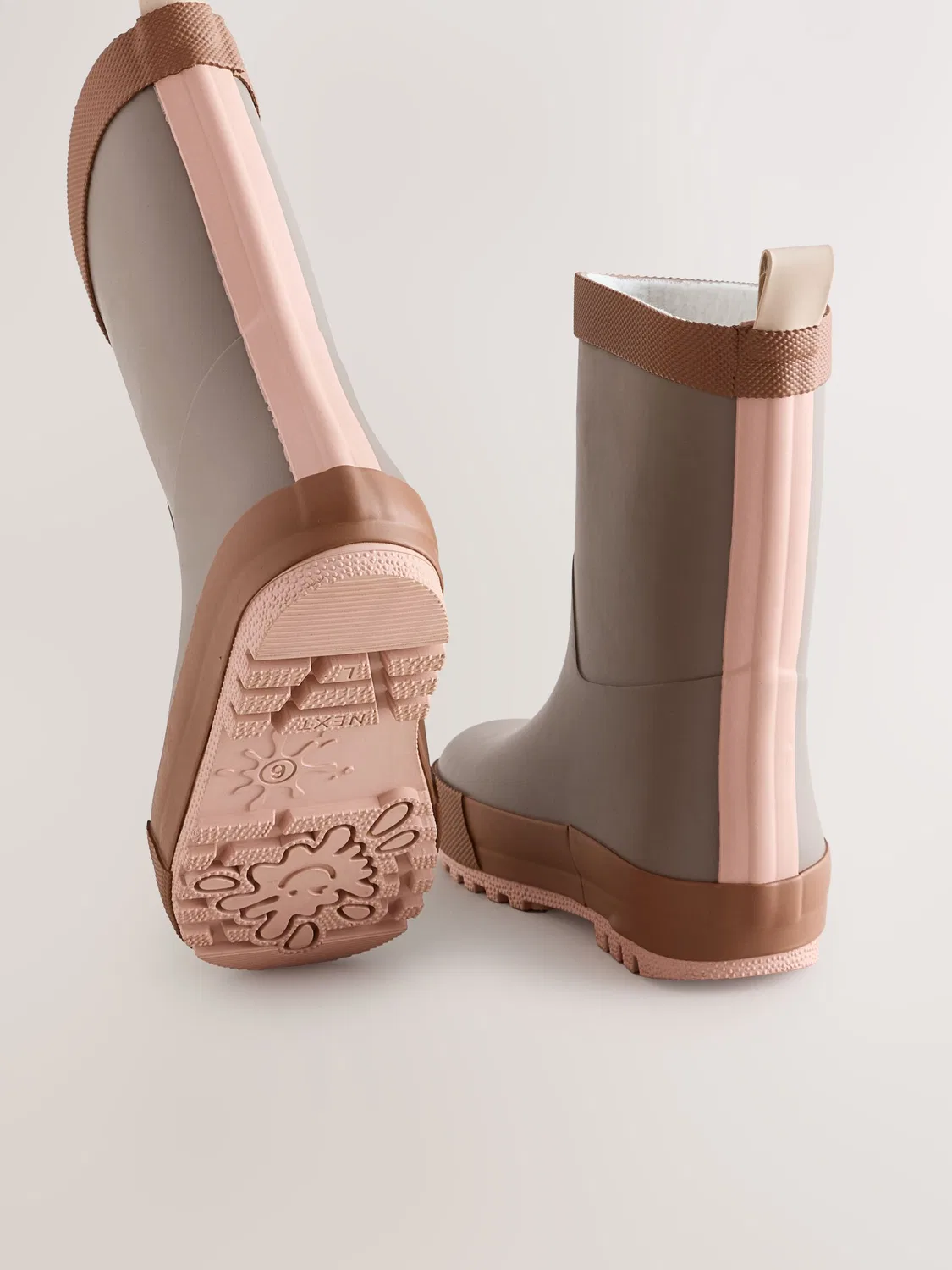 Сапоги резиновые Mocha Brown Wellies Next, коричневый — фото 3
