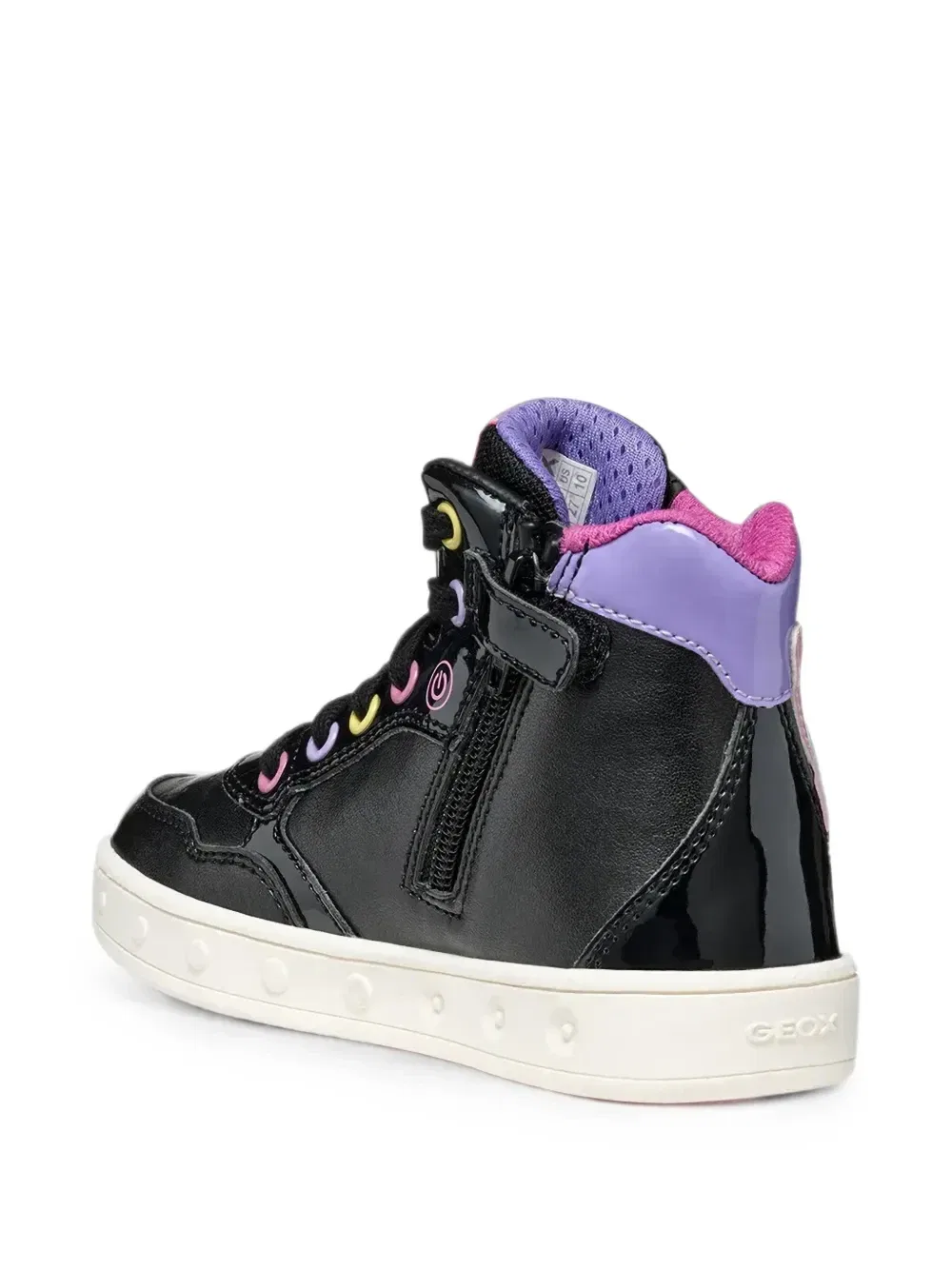 Кроссовки Skylin с нашивкой в виде единорога Geox Kids, черный — фото 4