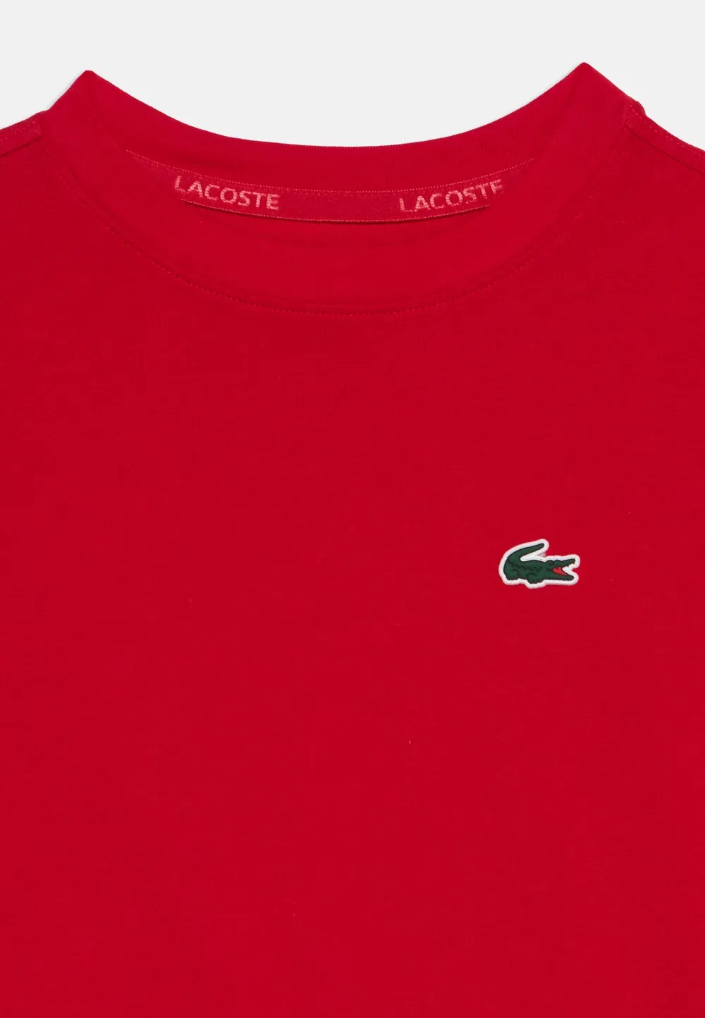 Классическая спортивная футболка с логотипом, унисекс - базовая футболка Lacoste, Rouge — фото 3