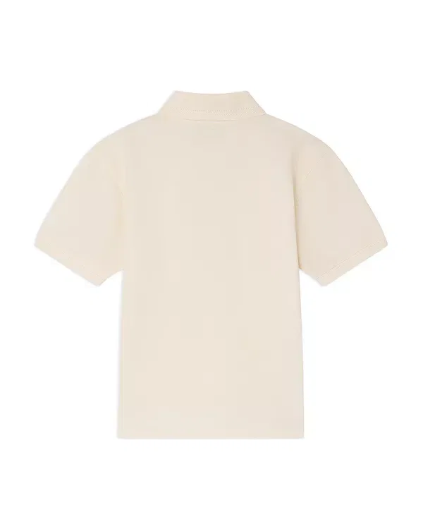 Детское поло для мальчиков с коротким рукавом Lorris Bonpoint, Upb Blanc Lait — фото 2