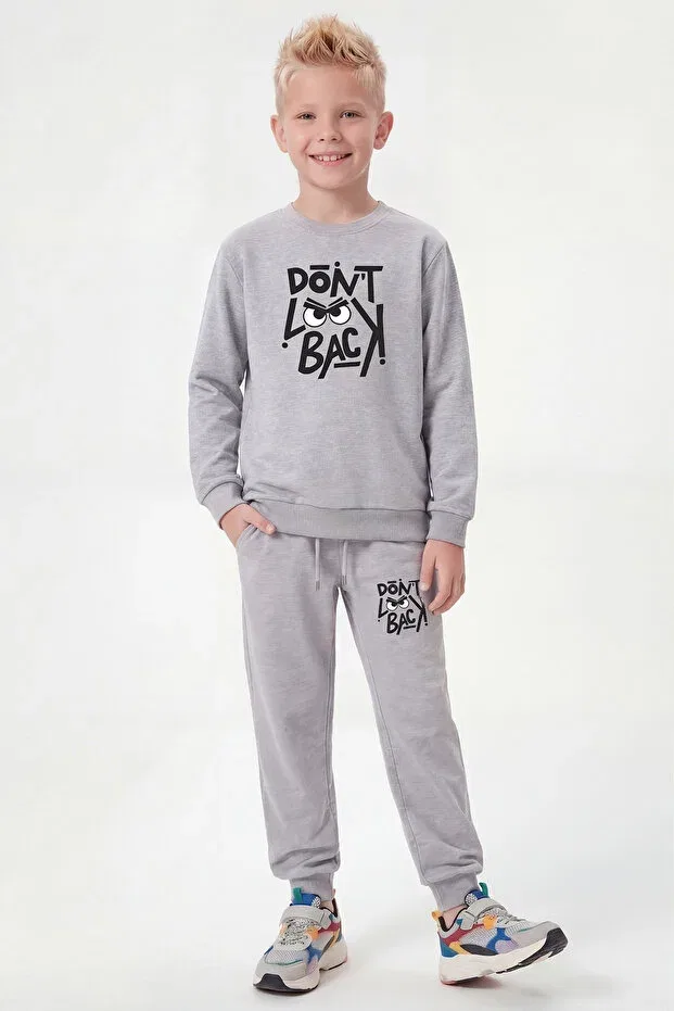 Детский спортивный костюм для мальчиков с графическим принтом Fyk Kids, Gray
