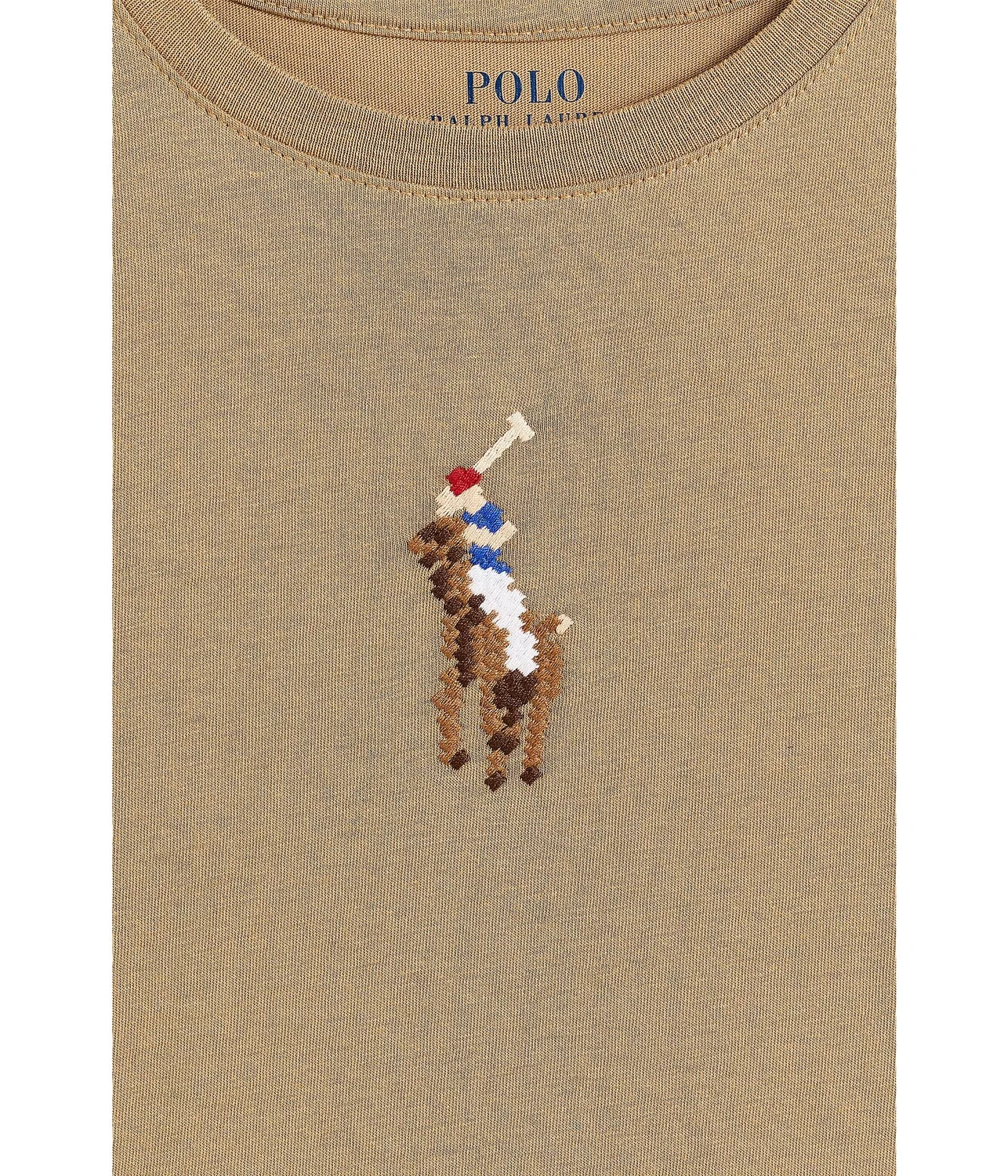 Футболка свободного кроя из хлопкового трикотажа Big Pony (для детей постарше) Polo Ralph Lauren Kids, Camel — фото 3