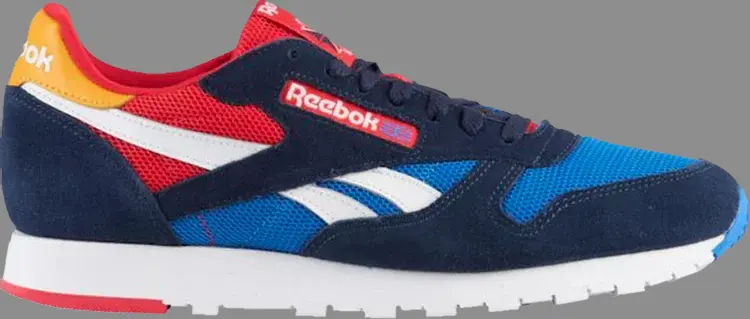 

Кроссовки classic leather mu 'collegiate navy red' Reebok, синий, Синий;черный, Кроссовки classic leather mu 'collegiate navy red' Reebok, синий