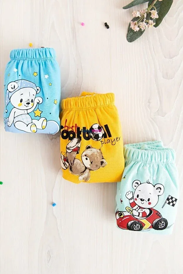 Детские трусы для мальчиков хлопковые 3-штучный комплект Bonbonetti Chocolate Baby&Kids, Mixed — фото 2