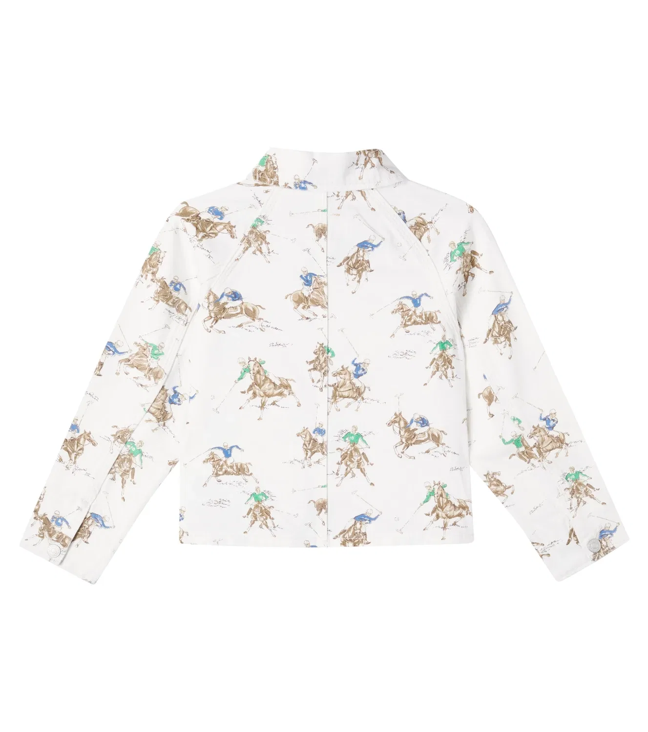 Легкая куртка с принтом Polo Ralph Lauren Kids, белый — фото 4
