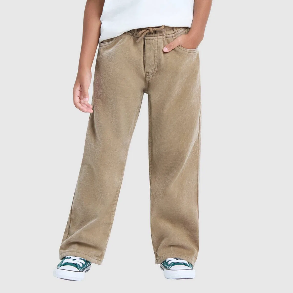 Свободные джинсы без шнурков для мальчиков 4-7 лет Levi's, Ermine - Brown — фото 2