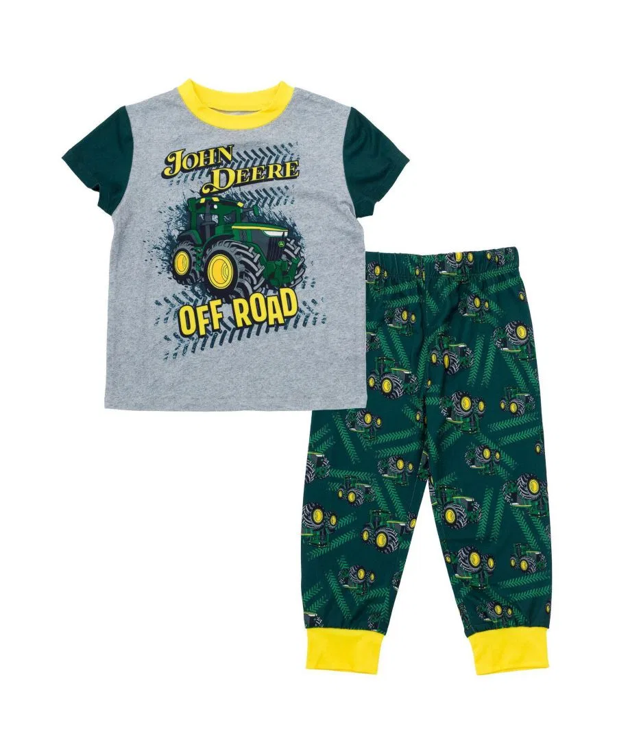 Комплект пижамы John Deere, Green Heather Gray