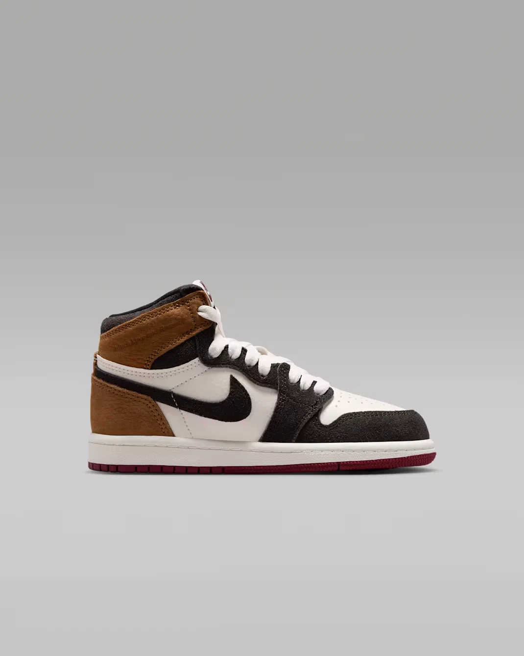 Детские кроссовки Jordan 1 Retro High OG "Love Letter", Shadow Brown/Light British Tan/Light British Tan/Team Red — фото 3