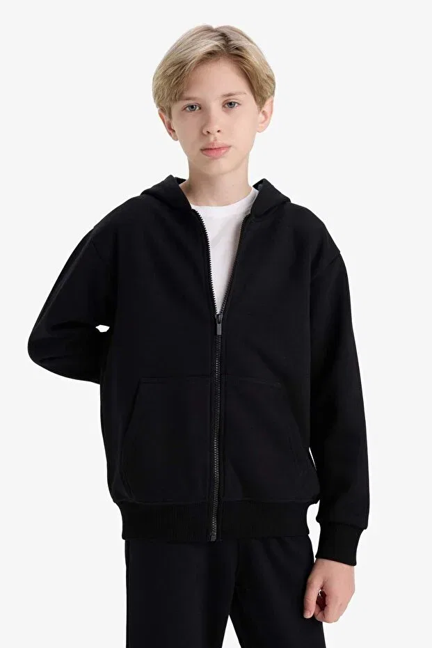 Детское худи с капюшоном Defacto, Black-Bk81