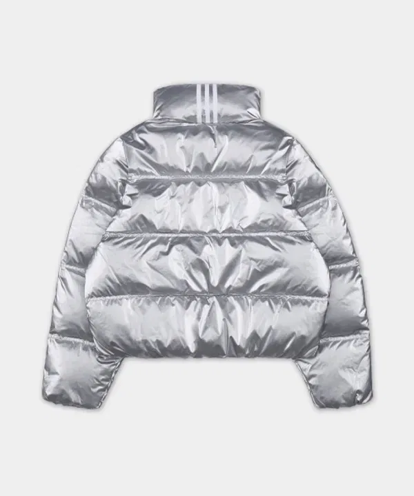 Куртка пуховая короткая, Adidas, серебристый — фото 2