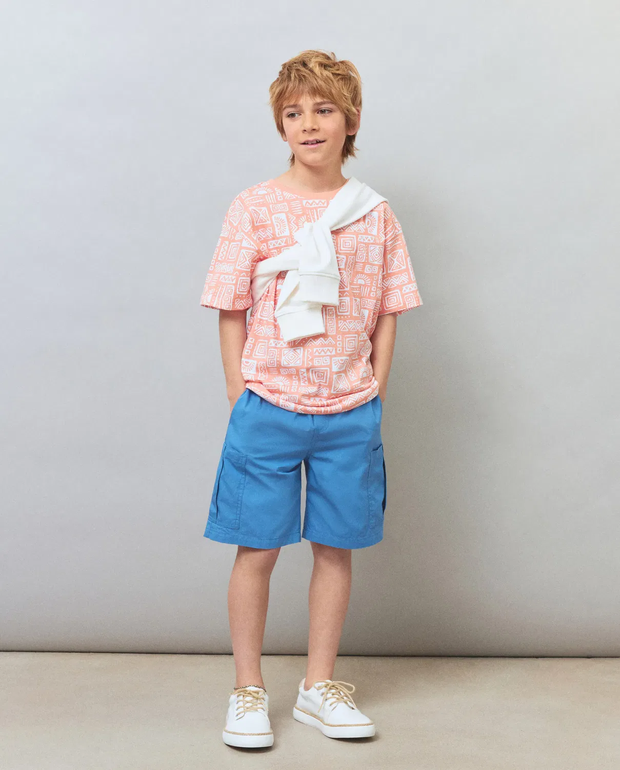 Детская футболка для мальчиков с принтом all over print Kids El Corte Inglés, Multicolor — фото 2