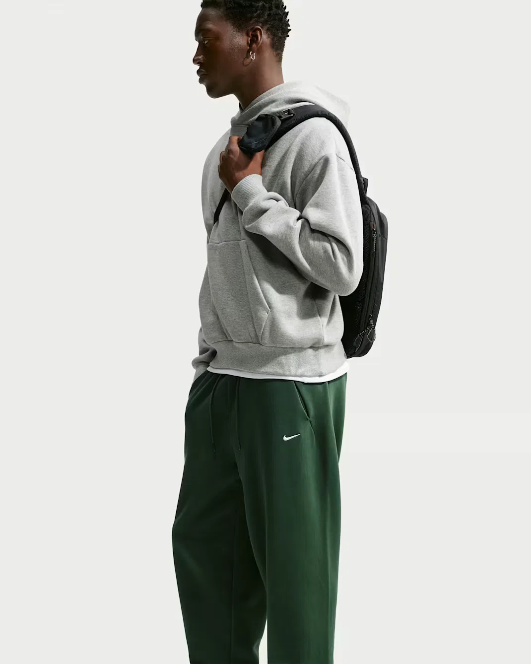 Мужские брюки с манжетами Nike Solo Fleece, Fir/Sail — фото 4