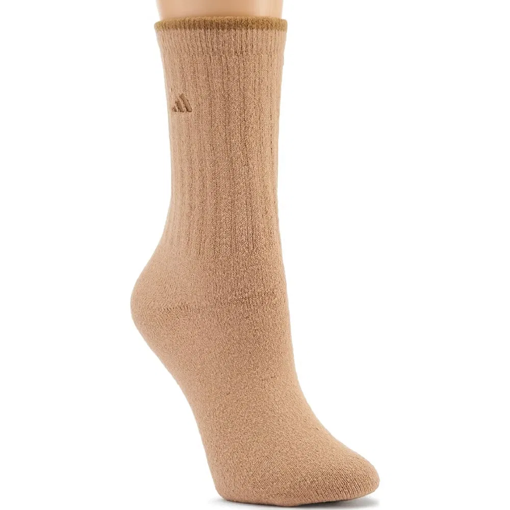 Женские носки средней высоты комплект из 3 пар с мягкой подкладкой Adidas, Warm Beige/Wonder White — фото 4