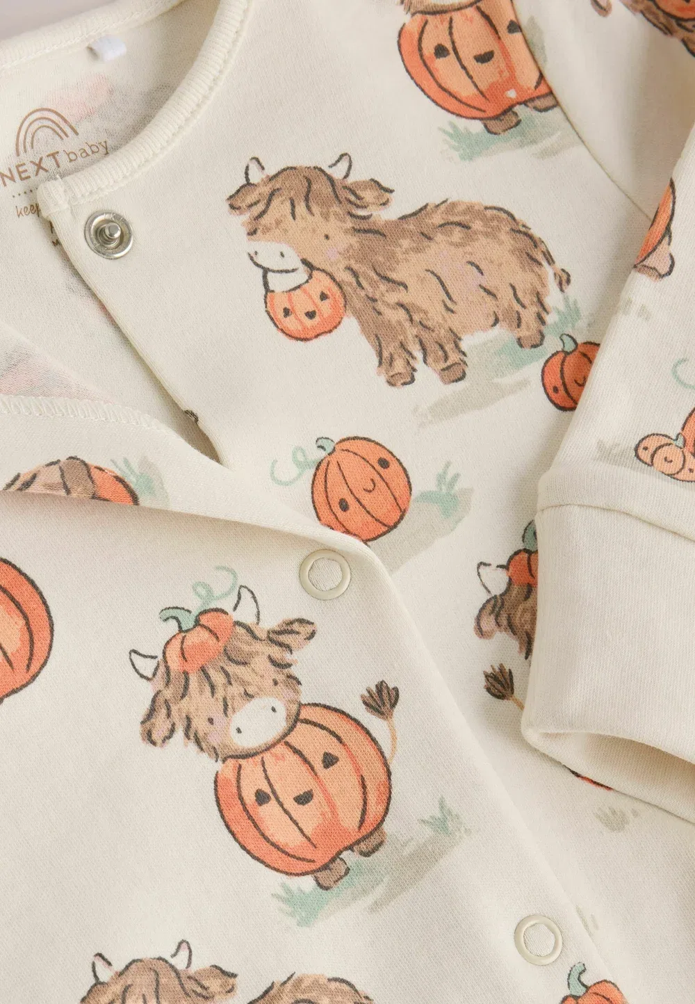 Комбинезон для сна для малышей, стандартного кроя Next, Neutral Halloween Hamish — фото 4