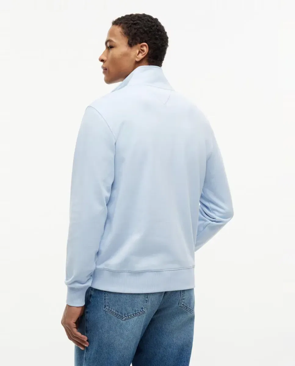 Мужская свитшот без капюшона с полузастежкой-молнией Tommy Hilfiger, Azul Celeste — фото 2