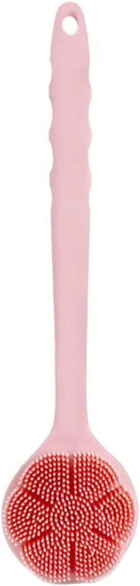 Щетка для тела с длинной ручкой, Silicone Body Brush, Veemoon, Розовый