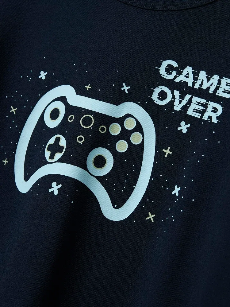 Пижама с принтом Game Over Name It, синий — фото 3
