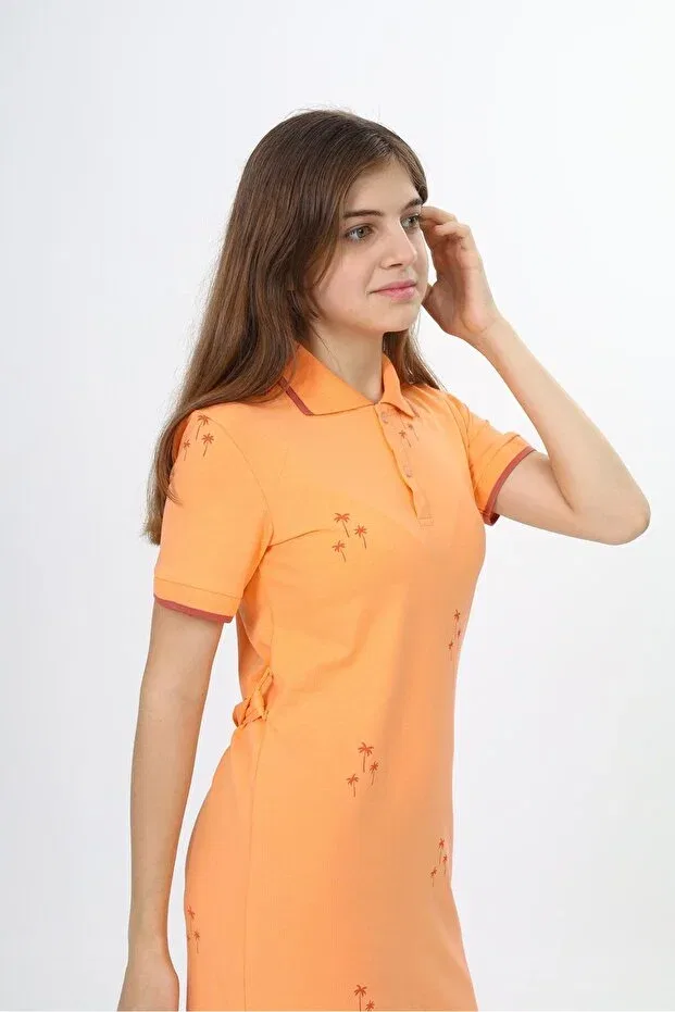 Детское платье для девочек с принтом Toontoy, Orange — фото 4