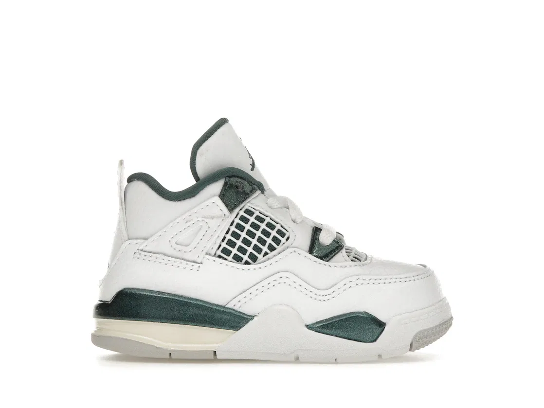 Детские кроссовки Lifestyle с принтом Jordan 4 Retro Jordan, White/Oxidized Green/White/Neutral Grey