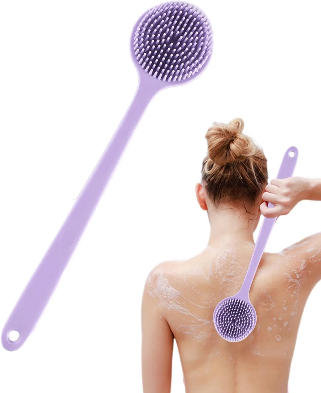 Щетка для душа, Silicone Bath Brush, Generisch, Фиолетовый