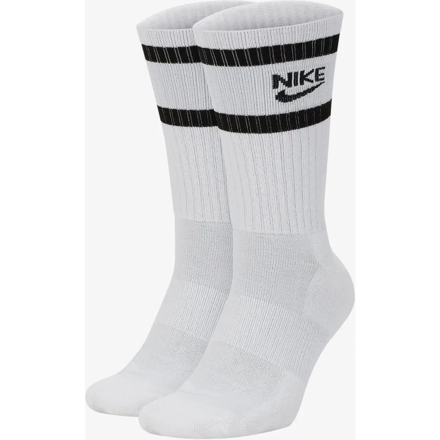 Носки спортивные с протектором Nike Dri Fit Heritage Crew, Бело-черный — фото 2