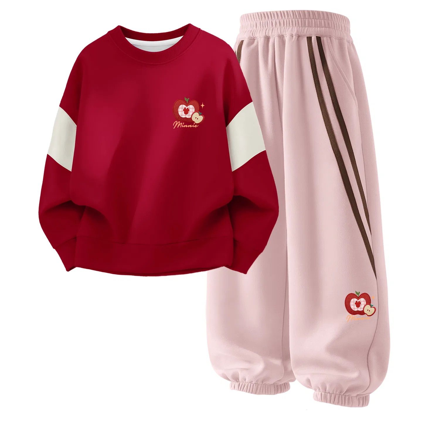 Детский спортивный костюм с принтом, с длинным рукавом, Disney, Burgundy/Lotus Pink