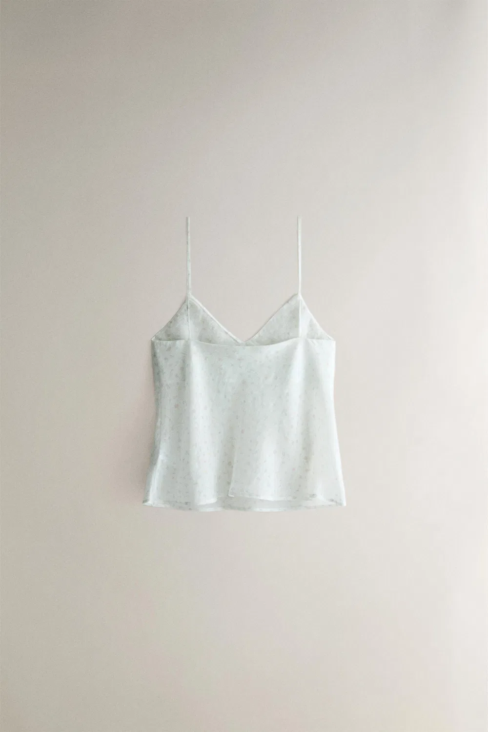 Топ с цветочным принтом на бретелях ZARA, Sea green — фото 4