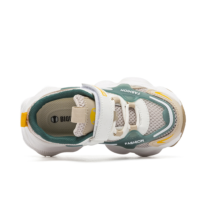 Кроссовки для бега Tide Runs Kids без подкладки, сетчатые, для детей от 3 до 7 лет BIG WASP, хаки — фото 4