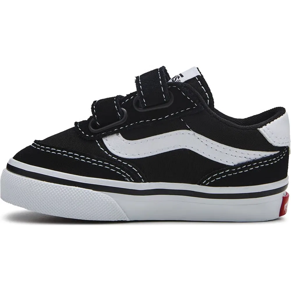 Детские низкие кроссовки Brooklyn для малышей Vans, Black/White — фото 3