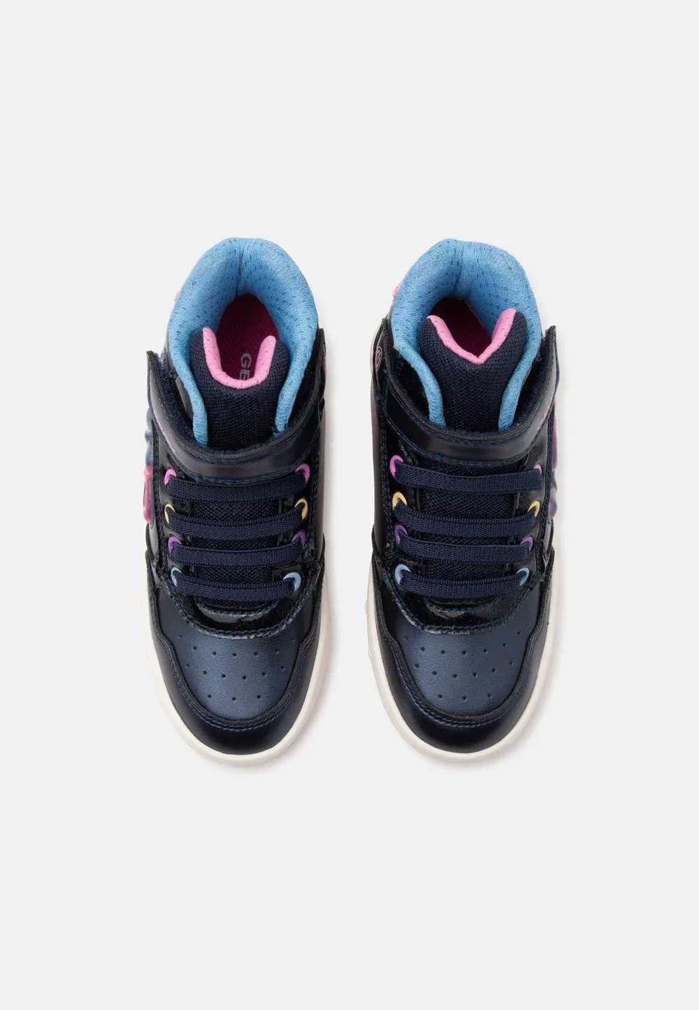Девушка из Скайлина - высокие кроссовки Geox, Navy/Multicolor — фото 4