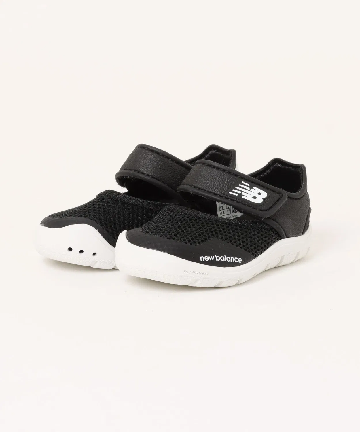 Детские сандалии с ремешком без принта I208 New Balance, Black