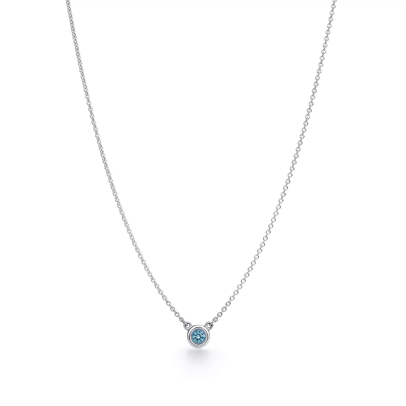

Подвеска Tiffany & Co. x Elsa Peretti Color by the Yard, серебро/аквамарин
