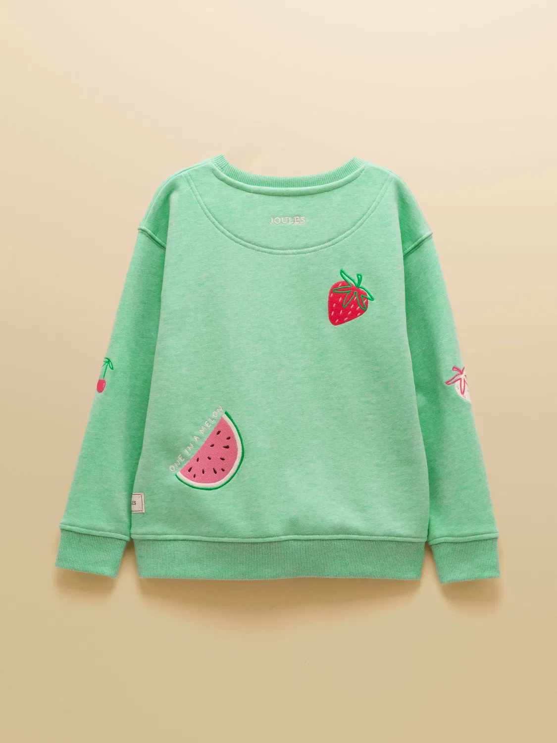 Свитшот с вышивкой Joules Summerdays, зеленый — фото 3