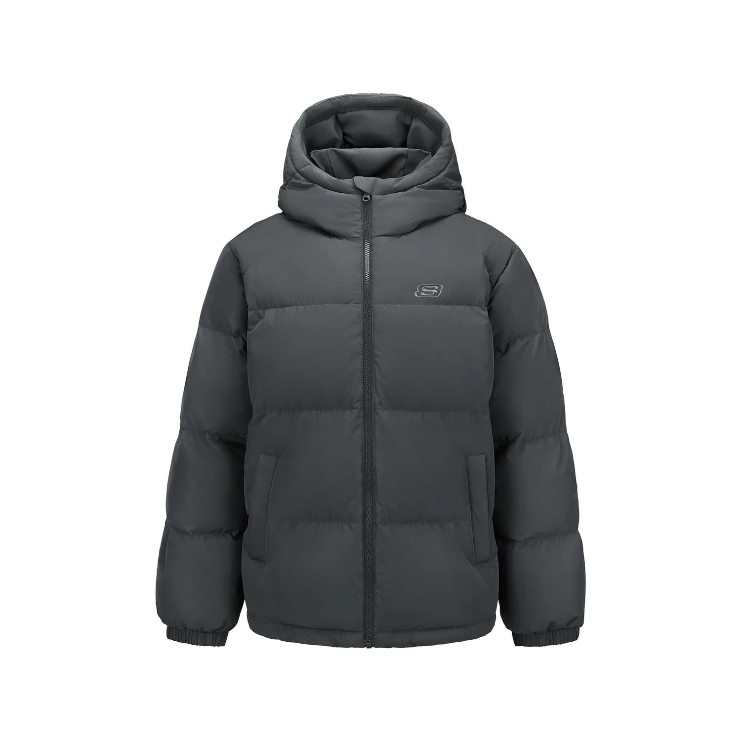 Детский пуховик с капюшоном Smoky Gray Skechers, Smoky Gray/013P