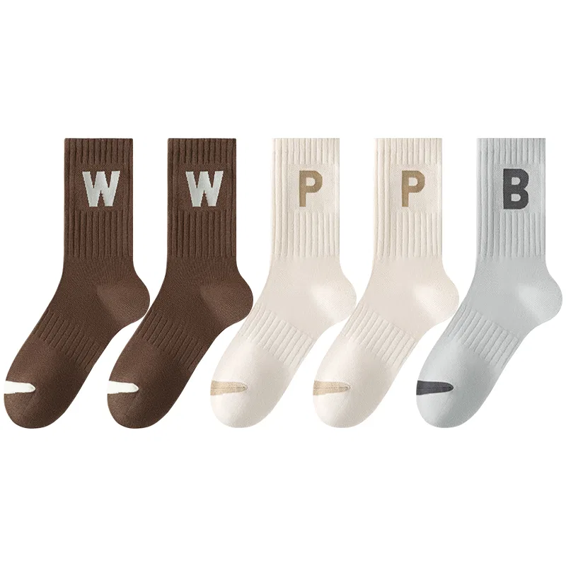 Детские гольфы с принтом 5 пар Coffee 2+Beige 2+Light Gray MIIOW