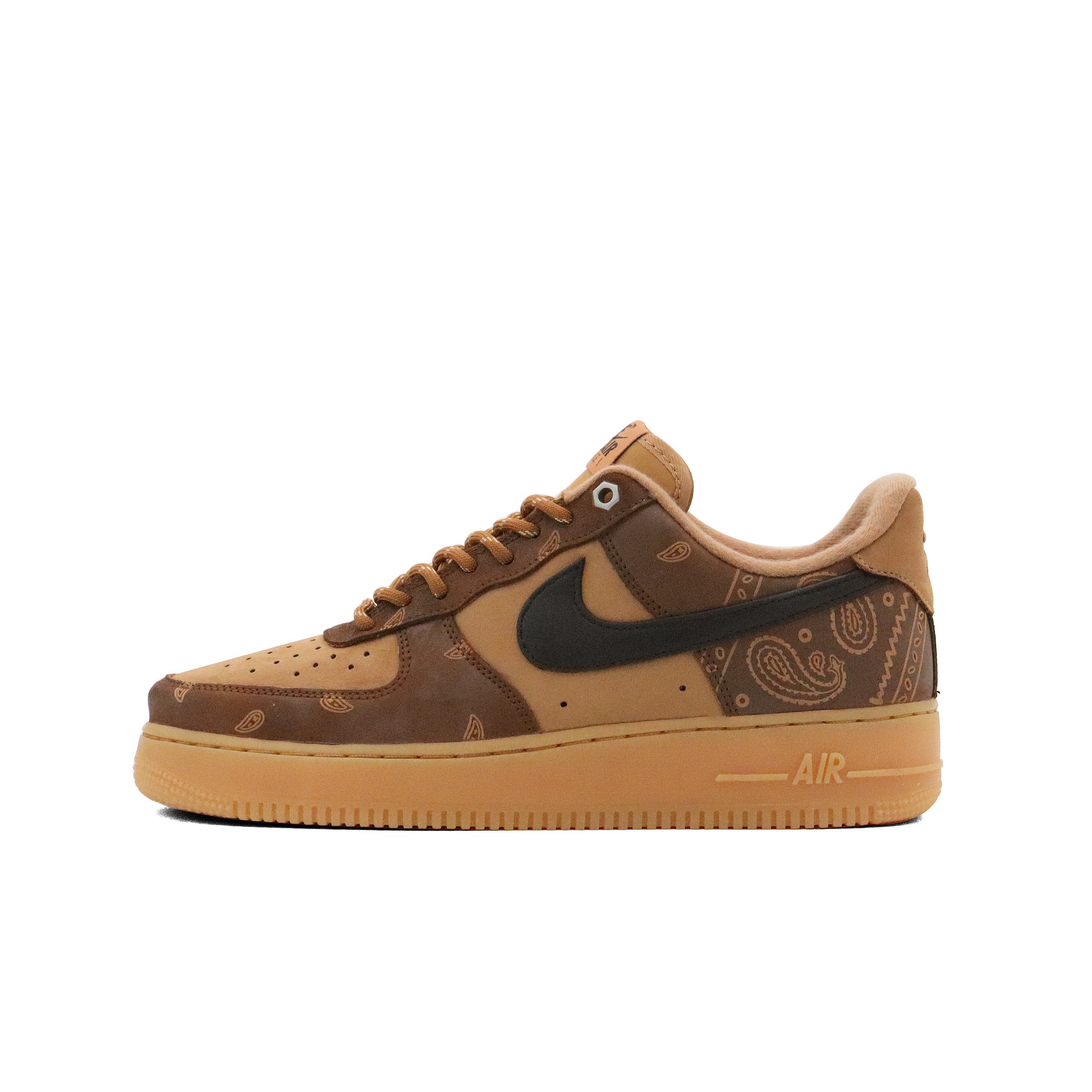 Кастомизированные кроссовки Nike Air Force 1 Unisex, коричневый