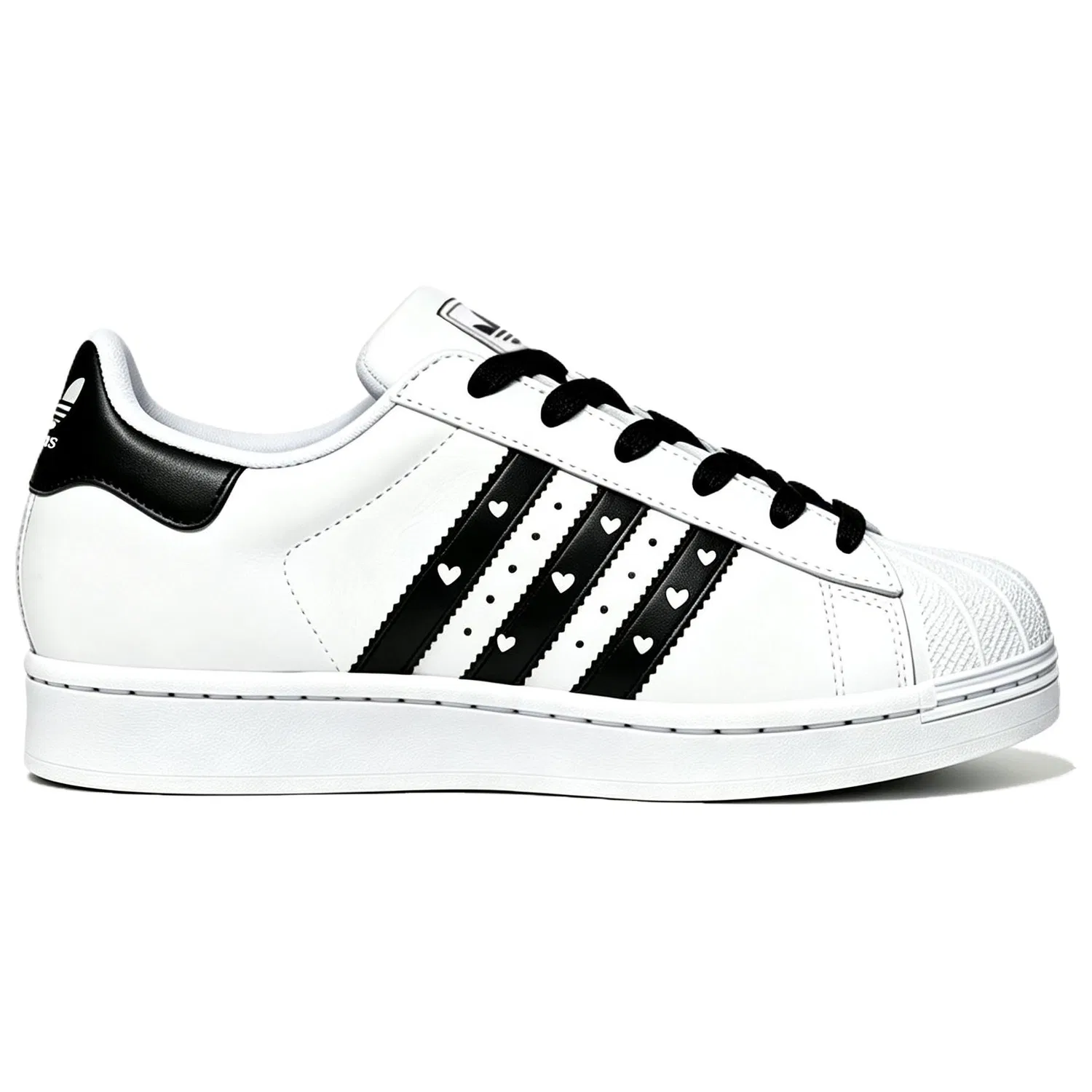 Детские кроссовки-скейтборд с принтом Superstar 2 Adidas Originals, Black White — фото 3